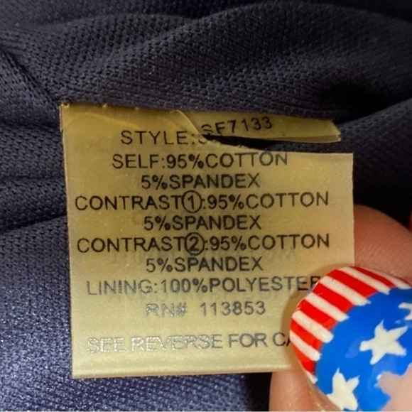 41 Hawthorn Colorblock Dress Navy Cream Orange Size M - Picture 6 of 8